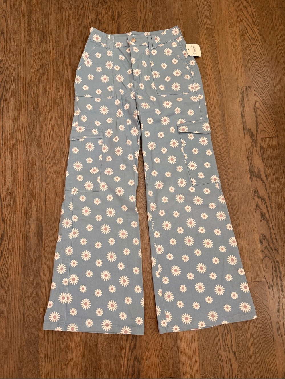 NWT Altar’d State Floral Denim Cargo Pants Size S